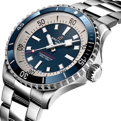 super ocean breitling blue|breitling superocean automatic 42 price.